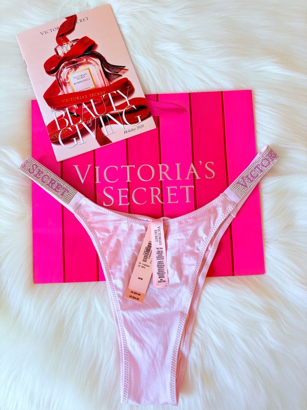 🩷🩷Victoria’s Secret logo shine strap panty (M)🩷🩷